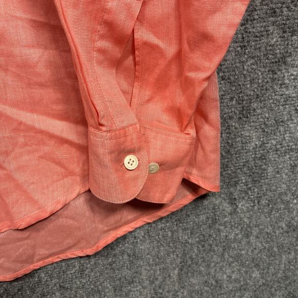 Haupt Germany Shirt Men’s 14½ S Orange Button-Up Long Sleeve - Picture 7 of 12